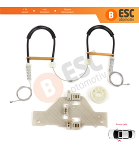 Citroen C4 MK1 LC LR 2004-2014 4/5 Kapı 9221V1 İçin Elektrikli Ön Sol Cam Kriko Tamir Seti