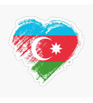 Azerbaycan Azerbaijan 18 Cm Araba Arka Cam Sticker MD3