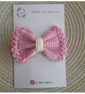 Fiyonk Timsah Toka El Örgüsü (Pembe)