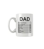 Dad Nutrition Facts Baskılı Kupa Bardak