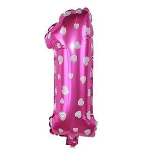 Akın Hediyelik 1 Rakam Pembe Folyo Balon 16 Inc 36 cm