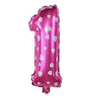 Akın Hediyelik 1 Rakam Pembe Folyo Balon 16 Inc 36 cm