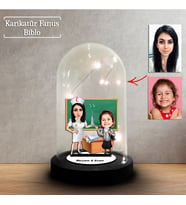 Kişiye Özel Karikatür Hemşire Öğretmeni ve Öğrenci Tasarımlı Fanus Biblo, Öğretmene Hediye, Öğretmenler Günü, Öğretmenler Günü Hediyesi,, FN244