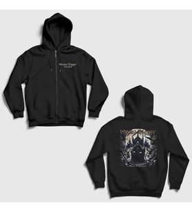 Presmono Unisex Siyah Bone Collector Grave Digger Sırt Baskılı Fermuarlı Kapüşonlu Sweatshirt 548051tt