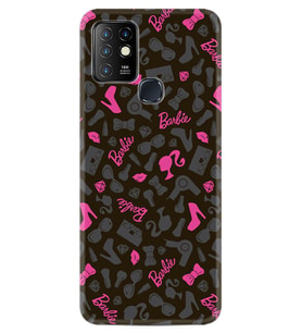 INFINIX Hot 8 9 10 11S Hot 10 Play 10T Kılıf Desemli Silikon Barbie and Shoes 1413