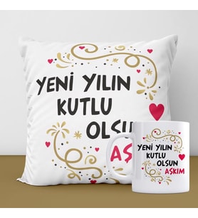 Yeni Yıl Yastık ve Kupa Seti-2