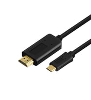Type-C'den HDMI'ya Görüntü Aktarımı için Kablo (4K 40Hz ve HDCP Destekli 3Metre Tak-Çalıştır) (Siyah)