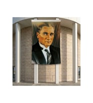 Sivil Mustafa Kemal Atatürk Portresi Poster Bayrak Premium Raşel Kumaş ATA2 2x3m