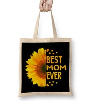 Best Mom Ever Gifts Anneler Günü 01 Bez Çanta Uzun Saplı