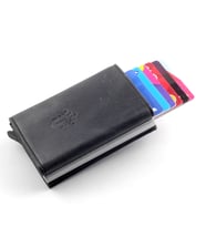 Ancora Leather Hakiki Deri Crazy Mekanizmalı Cüzdan Koyu Gri