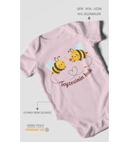 Teyzesinin Balı Kısa Kollu Bebek Body %100 Pamuk