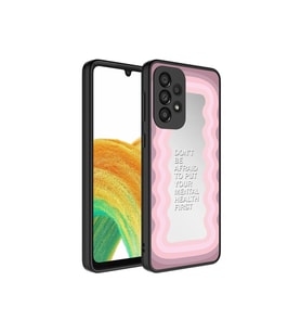 Samsung Galaxy A33 5G Uyumlu Kılıf Aynalı Desenli Kamera Korumalı Parlak Zore Mirror Kapak (Açık Pudra)