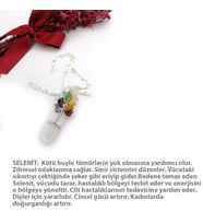 Selenit Gümüş Zincirli Çakra Taşlı Kolye Ucu-Ametist,Sitrin,Zebercet,Akik,Lal,Sodalit  M295