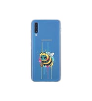 Samsung Galaxy A70S ile uyumlu Splash arı tasarımlı şeffaf silikon kılıf