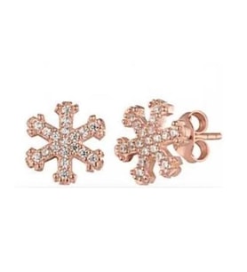 Mini Kar Tanesi Küpe (Rose - Gold)