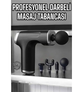 Northcity Şarjlı Darbeli Masaj Tabancası 4 Başlıklı - Kas ve Vücut Ağrıları İçin Güçlü Çözüm
