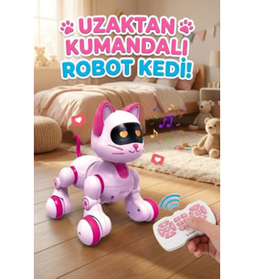 Akıllı Robot Kedi - Uzaktan Kumandalı, Dokunmatik, Programlanabilir, Dans Eden Eğitici Oyuncak