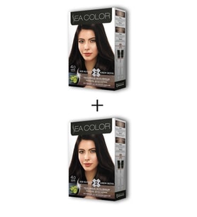 2X2 Tüp Krem Saç Boyası Seti Kahve No:4.0