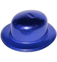 Mavi Renk Hologramlı Plastik Yuvarlak Melon 27x24 Cm