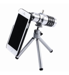 Iphone 5 5S - Iphone 4 4S Için Alüminyum 14X Optik Zoom Yakından Görüntü Çekme Dürbün