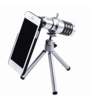 Iphone 5 5S - Iphone 4 4S Için Alüminyum 14X Optik Zoom Yakından Görüntü Çekme Dürbün