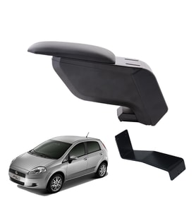 Fiat Grande Punto 2009 Delmesiz Çelik Ayaklı Siyah Kolçak Kol Dayama