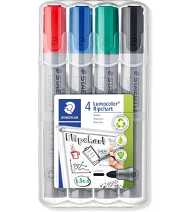 Staedtler 356 Wp4 Lumocolor Flipchart Markör Yuvarlak Uçlu 4'Lü