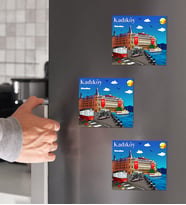Kadıköy Tasarımlı 3'lü Ahşap Magnet