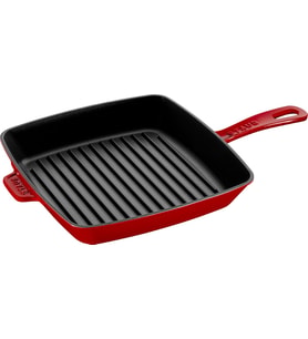 Staub 40501-110-0 American Izgara Tavası, Dökümü Demir, Indüksiyonlu Ocaklara Uygun, 26 Cm, Kiraz Kı