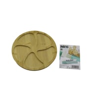 Yuvarlak 5 Bölmeli Ahşap Bambu Servis Sunum Tepsi - Tahtası 20 X 1.4CM