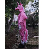 Unicorn Kostümü Yetişkin  Unicorn Pijama Tulum Kostüm Pembe