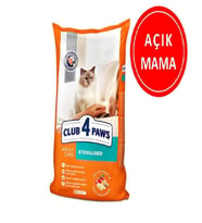 Club4Paws Premium Sterilised Tavuklu Kısırlaştırılmış Yetişkin Kedi Maması 1 Kg AÇIK