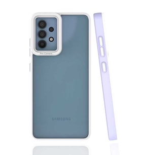 Galaxy A32 4G Kılıf Zore Mima Kenarları Renkli Silikon Kılıf (Lila)