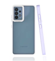 Galaxy A32 4G Kılıf Zore Mima Kenarları Renkli Silikon Kılıf (Lila)