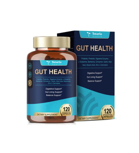 Totaria Healt Gut Health 120 Capsul Probiotics, Prebiotics, Postbiotics Digestive Enzymes for Women Men, 60 Billion CFU Probiotics for Gut and Digestion, Strong Immunity, Skin.