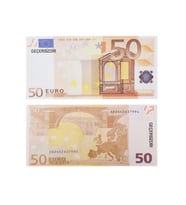 Geçersiz Şaka Düğün Parası Sahte Para 100 Adet Oyun Parası 50 Euro (Turuncu)