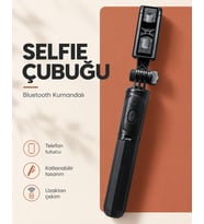 Lexroo Bluetooth Kumandalı Katlanabilir Selfie Çubuğu ve Telefon Tutucu