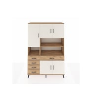 Hyperion Dolap 9 Raflı 5 Çekmeceli 5 Kapaklı 132x44x195 Çam-Aytaşı/Çam