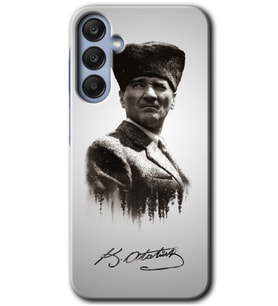 Galaxy A25 Kılıf HD Desen Baskılı Kılıf - Mustafa Kemal Atatürk