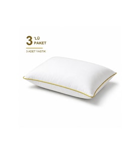 Comfort Touch Biyeli Yastık 3'li Paket 50x70 cm 900 gr Boncuk Silikon Elyaf