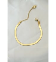 pilelistore 316L Çelik Gold Renk İtalyan Zincirli Bileklik - TJ-BB4103