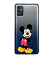Samsung Galaxy M31s  Kamera Korumalı Kapak Mickey Mouse Tasarımlı  Şeffaf  Kılıf