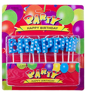 MAVİ YAZILI HAPPY BIRTHDAY DOĞUM GÜNÜ MUMU MAVİ HAPPY BIRTHDAY PASTA MUMU HAPPY BIRTHDAY BLUE CANDLE