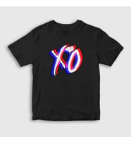 Presmono Unisex Çocuk Siyah Glitch Xo The Weeknd T-Shirt 158622tt
