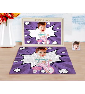 BK Gift Kişiye Özel Bebek Karikatürlü 1000 Parça Profesyonel Puzzle-4
