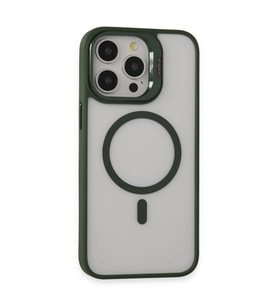 Northcity Roblox Lensli MagSafe Standlı Kılıf iPhone 15 Pro Max ile Uyumlu - Koyu Yeşil