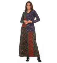 Pazen  Patchwork Uzun Elbise