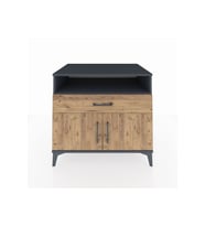 Kronos Şifonyer 2 Raflı Tek Çekmeceli 2 Kapaklı 88x59x80 Antrasit-Çam