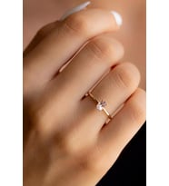 Morganite Oval Kesim Tektaş Yüzük