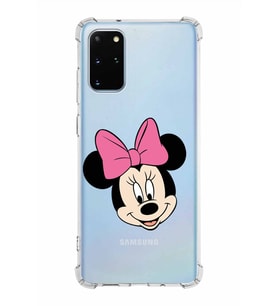 Samsung Galaxy S20 Plus  Köşe Korumalı Antişok Kapak Minnie Mouse Tasarımlı Şeffaf  Kılıf